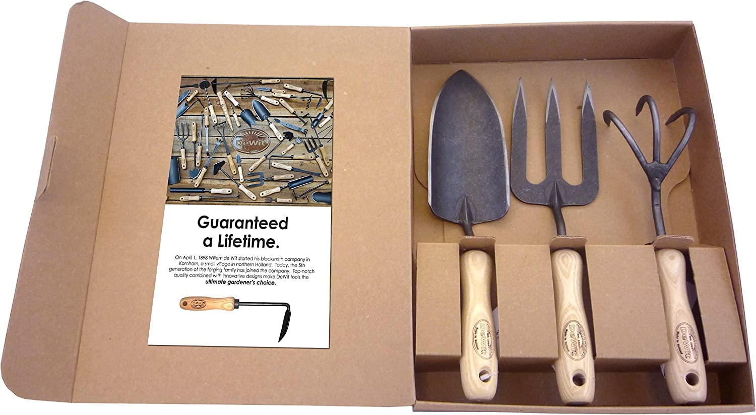 Amazon.com : Dewit 3-Piece Tool Gift Set with 3-Tine Cultivator
